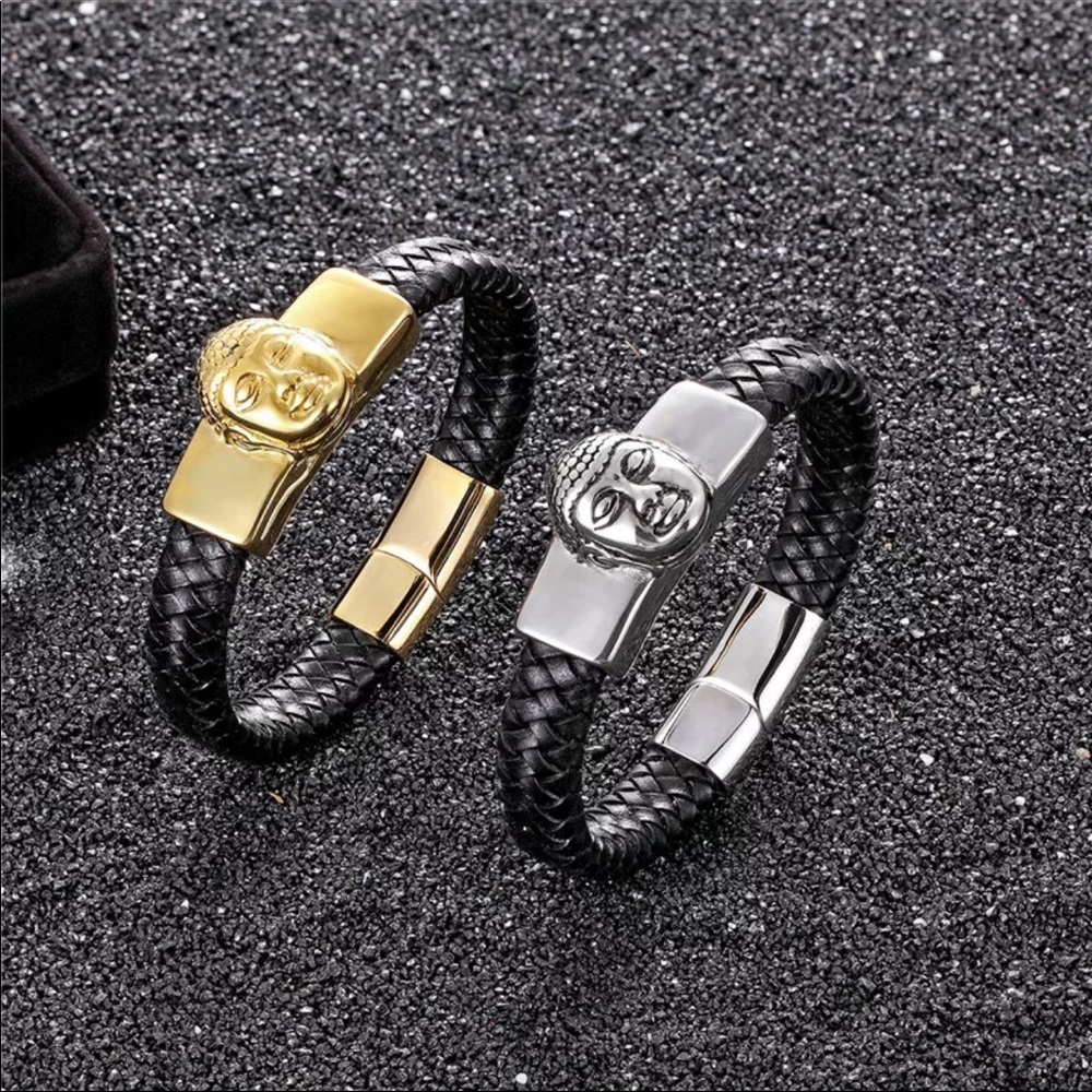 Buddha Leather Bracelet - Picture 2 of 3